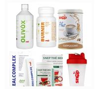 Snep Detox Kit with Olivox, Burner, The Mix, Realcomplex, Plus Cappuccino and Shaker, Detox Cleanse .Daily Wellness Detox. Dietary Supplement Bundle, Keto Friendly Liver Detox Supplement