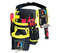 Sneulletoys Tool Belts Pouch for Men，Heavy Duty Tool Pouch Belt with 13 Pockets and a Hammer Holder,Detachable Adjustable Magnetic Professional Work Tool Belt for Electricians,Carpenters,Builders