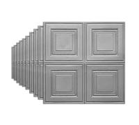 Snewvie Grey 20 PCS 3D Wood Wall Panels Peel and Stick Brick Wallpaper Removable Wallpaper 70X70cm 3D Tile Wood Panels Wall Sticker Self-Adhesive Waterproof PE Foam