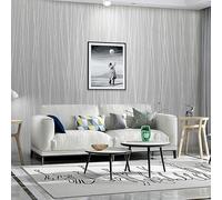 Snewvie Grey Wallpaper Modern 3D Embossed Striped Wallpaper Metallic Silver Glitter Textured Wallpapers for Bedroom Adults Kids Living Room Lounge Hallway