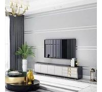 Snewvie Grey Wallpaper Stripes Texture 3D Embossed Wall Paper Silver Glitter Wallpaper Feature Modern Geometric Patterned Taupe for Livingroom Bedroom Kitchen