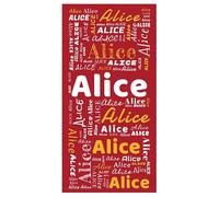 Snewvie Personalised Beach Towels for Kids Adults|Custom Cotton/Poly Blend Pool Towel with Name|Customised Sand Free Quick Dry Beach Towel for Boys Girls Women Men(Red)