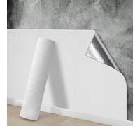Snewvie Self Adhesive Thermal Insulation Wallpaper,1 Roll 50 * 280cm 3mm Thicken Peel and StickTextured Wall Paper for Ceilings Kitchen Bedroom Livingroom,Thermal Wallpaper for Cold Walls White#