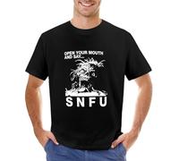 SNFU Open Your Mouth T-Shirt Boys t Shirts Custom t Shirts Anime Clothes Plus Size Tops Men Clothing Black