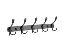 SNGUOQ 1pc Coat Rack Wall Mounted - 5 Tri Hooks, Heavy Duty, Metal Hook Rail for Hat Towel Purse Robes for Bathrooms,Bedrooms