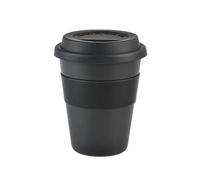 SNGUOQ 2pc 400ml Travel Mug with Silicone Lid Convenient Reusable Heat Insulated Tea Coffee Cup PP Plastic Anti-Fall with Non-Slip Sleeve for Travel,Office School(Color6)