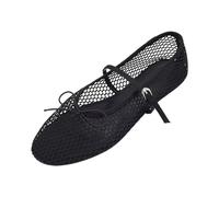 SNGUOQ Princ Sle Flat Bot With Knot And Finet Eyelets Gentle Strap Ballet Flats For Dancing And Parties(Size 37)