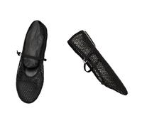 SNGUOQ Summer Sle Ballet Flats Hollow Out Flat Bot Round Head Single Oes Knot Casual Faion For Dancing And Parties(Size39)