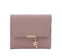 SNGUOQ Women's Wallet Autumn and Winter Short Small Fresh Simple Three Fold for Dinner Parties,Vacations(Red)