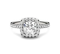SNHHNSW 1 3/8 ct. tw. Moissanite Halo Ring in 10K 14k Yellow Rose White Ring,Engagement Promise Eternity Ring for Women, Wedding Band Anniversary Valentine Jewerly Gift