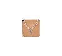 SNHHNSW 1920s Faux Pearl Necklace with Earrings White Stone en Beads Crystal Statement Collar Bib Necklace for Women (Style 3)