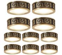 SNHHNSW 3W,5W,7W,9W LED Downlights,10 Pack Indoor Ceiling Light, Brass Spotlights, Mounted .,LED Downlight, Led Retrofit Ceiling Lamp,for Exhibition Hall Living Room DownLights