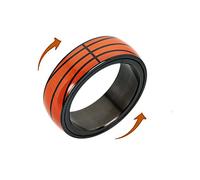SNHHNSW Basketball Rotating Spinner Fidget Band Rings for Men Women Anxiety Rotate Athlete Sports Enthusiast Finger Ring Stress Relieving Stainless Steel Promise Birthday Anniversary Fashion Gift