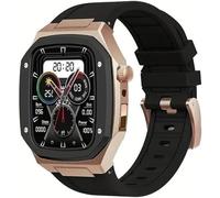 SNHHNSW Bracelet de montre en acier inoxydable et silicone, Series 9/8/7/6/5/4/SE, bracelet de montre de luxe + coque en métal, kit de remplacement iWatch 45 mm 44 mm