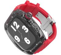 SNHHNSW Bracelet de montre en caoutchouc transparent de luxe avec fermoir papillon Ultra 8 7 6 5 4 SE Series Accessoires de rechange 44 mm 45 mm