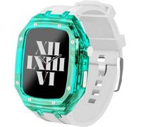 SNHHNSW Bracelet de montre transparent en caoutchouc, 44 mm 45 mm, kit de bracelet de montre transparent, iWatch Series 9/8/7/6/5/4/SE