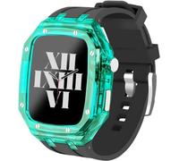 SNHHNSW Bracelet de montre transparent en caoutchouc, 44 mm 45 mm, kit de bracelet de montre transparent, iWatch Series 9/8/7/6/5/4/SE