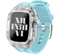 SNHHNSW Bracelet de montre transparent en caoutchouc, 44 mm 45 mm, kit de bracelet de montre transparent, iWatch Series 9/8/7/6/5/4/SE