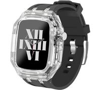 SNHHNSW Bracelet de montre transparent en caoutchouc, 44 mm 45 mm, kit de bracelet de montre transparent, iWatch Series 9/8/7/6/5/4/SE