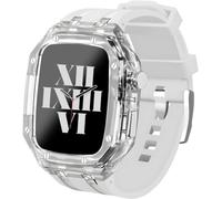 SNHHNSW Bracelet de montre transparent en caoutchouc, 44 mm 45 mm, kit de bracelet de montre transparent, iWatch Series 9/8/7/6/5/4/SE