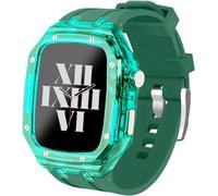 SNHHNSW Bracelet de montre transparent en caoutchouc, 44 mm 45 mm, kit de bracelet de montre transparent, iWatch Series 9/8/7/6/5/4/SE