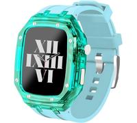 SNHHNSW Bracelet de montre transparent en caoutchouc, 44 mm 45 mm, kit de bracelet de montre transparent, iWatch Series 9/8/7/6/5/4/SE