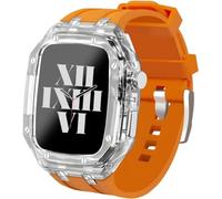 SNHHNSW Bracelet de montre transparent en caoutchouc, 44 mm 45 mm, kit de bracelet de montre transparent, iWatch Series 9/8/7/6/5/4/SE