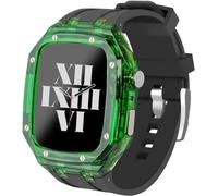 SNHHNSW Bracelet de montre transparent en caoutchouc, 44 mm 45 mm, kit de bracelet de montre transparent, iWatch Series 9/8/7/6/5/4/SE