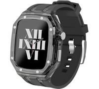 SNHHNSW Bracelet de montre transparent en caoutchouc, 44 mm 45 mm, kit de bracelet de montre transparent, iWatch Series 9/8/7/6/5/4/SE