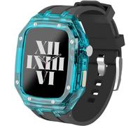 SNHHNSW Bracelet de montre transparent en caoutchouc, 44 mm 45 mm, kit de bracelet de montre transparent, iWatch Series 9/8/7/6/5/4/SE