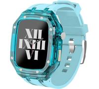 SNHHNSW Bracelet de montre transparent en caoutchouc, 44 mm 45 mm, kit de bracelet de montre transparent, iWatch Series 9/8/7/6/5/4/SE