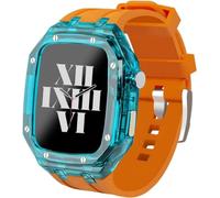 SNHHNSW Bracelet de montre transparent en caoutchouc, 44 mm 45 mm, kit de bracelet de montre transparent, iWatch Series 9/8/7/6/5/4/SE