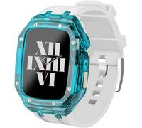 SNHHNSW Bracelet de montre transparent en caoutchouc, 44 mm 45 mm, kit de bracelet de montre transparent, iWatch Series 9/8/7/6/5/4/SE