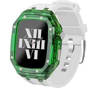 SNHHNSW Bracelet de montre transparent en caoutchouc, 44 mm 45 mm, kit de bracelet de montre transparent, iWatch Series 9/8/7/6/5/4/SE