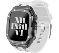 SNHHNSW Bracelet de montre transparent en caoutchouc, 44 mm 45 mm, kit de bracelet de montre transparent, iWatch Series 9/8/7/6/5/4/SE