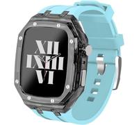 SNHHNSW Bracelet de montre transparent en caoutchouc, 44 mm 45 mm, kit de bracelet de montre transparent, iWatch Series 9/8/7/6/5/4/SE