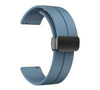 SNHHNSW Bracelets en silicone de 20 mm et 22 mm, bracelets de montre de sport à dégagement rapide avec boucle pliante magnétique hommes et femmes