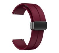 SNHHNSW Bracelets en silicone de 20 mm et 22 mm, bracelets de montre de sport à dégagement rapide avec boucle pliante magnétique hommes et femmes