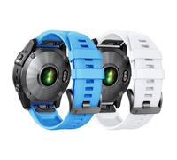SNHHNSW Fenix 8X Band 26 mm Fenix 6X Fenix 5X Quickfit Bracelet de montre Fenix 5X Plus Bracelet en silicone Fenix 7X pro Fenix 3 Smartwatch Band (bleu + blanc)