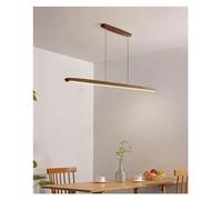 SNHHNSW Long Solid Pendant Lamp Modern Led Home Decoration Pine Hanging Light Long Wooden Dining Room Light Fixture,Chandelier