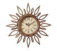 SNHHNSW Mid Century Sunburst Wall Clock Large Starburst Decoratioc Wall Clock 3D Design Clock for Home Living Room Decoration 5353cm (43 * 43cm)