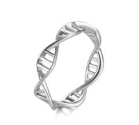 SNHHNSW Rings Ring Jewellery Women Men Dna Double Spiral Rose Gene Set Women'S Twist Pattern Simple Hand Generation