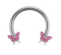 SNHHNSW Septum Ring Horseshoe Nose Hoop Earring for Women Men Cartilage Earring Hoop Butterfly Captive Bead Rings Tragus Daith Rook Helix Piercing Body Jewelry