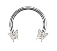 SNHHNSW Septum Ring Horseshoe Nose Hoop Earring for Women Men Cartilage Earring Hoop Butterfly Captive Bead Rings Tragus Daith Rook Helix Piercing Body Jewelry