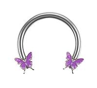 SNHHNSW Septum Ring Horseshoe Nose Hoop Earring for Women Men Cartilage Earring Hoop Butterfly Captive Bead Rings Tragus Daith Rook Helix Piercing Body Jewelry
