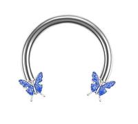 SNHHNSW Septum Ring Horseshoe Nose Hoop Earring for Women Men Cartilage Earring Hoop Butterfly Captive Bead Rings Tragus Daith Rook Helix Piercing Body Jewelry