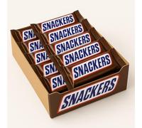 SNICK BAR Chocolate Candy Bars Bulk Pack - 24 Count - Peanut, Nougat & Caramel Snack Size Treats for Parties, Office, or On-the-Go, Ideal for Chrsitmas, Chocolate Lovers, Birthday & Gifts