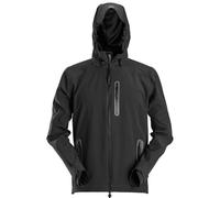 Snickers FlexiWork Waterproof Softshell Jacket with Hood - Black - S