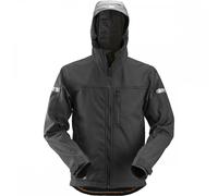Snickers 1229 AllroundWork, Softshell Jacket with Hood Black XL Colour XL