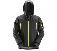 Snickers 1300 FlexiWork Stretch Waterproof Shell Jacket Black - Size: L